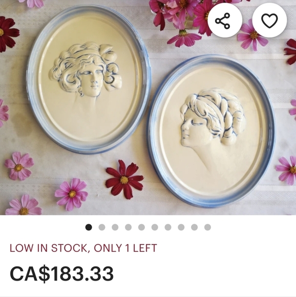 80s Victorian Cameo Wall Hangings - Picture 13 of 14